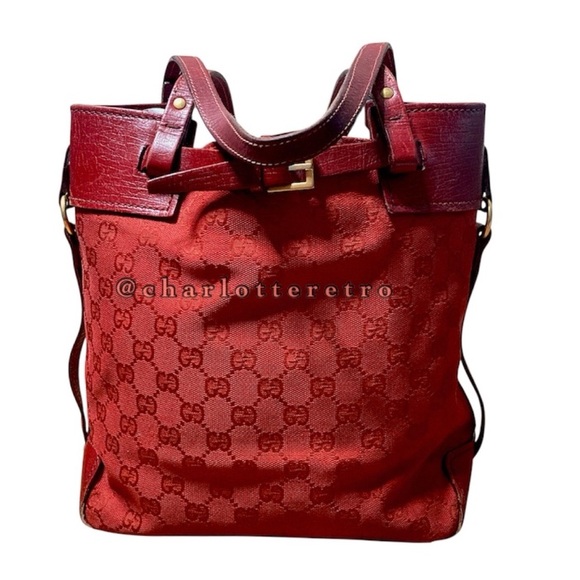Y2K vtg Gucci Tom Ford era GG Tote Bag • 107757